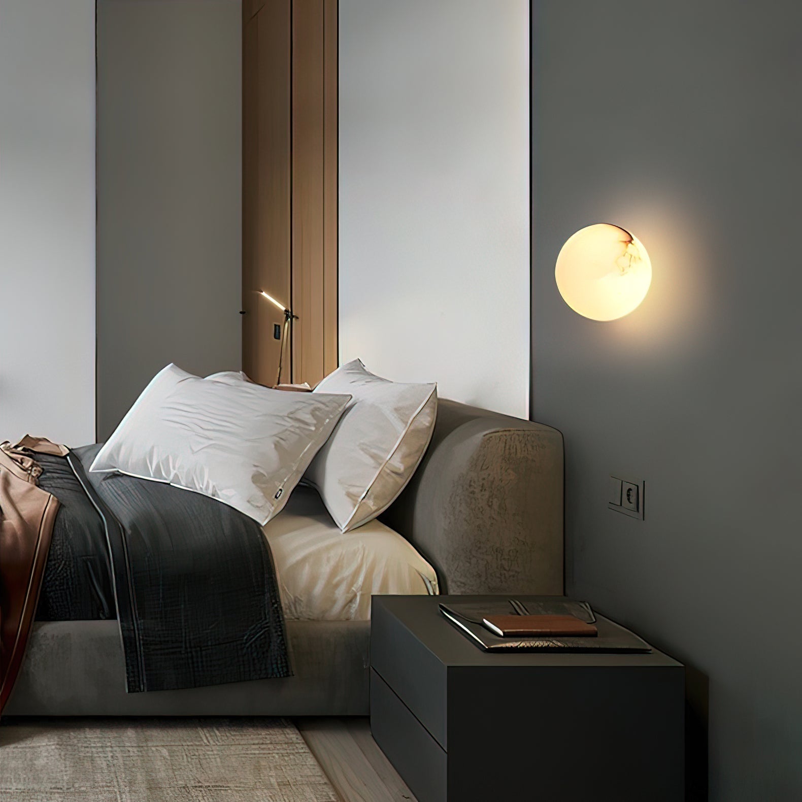 Lynq Applique Murale Mini Orbe en Albâtre