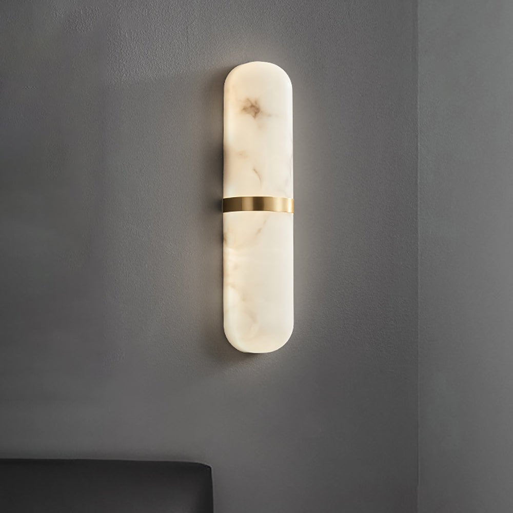 Ostruvyd Luxury Pill Alabaster Wall Lamp - Lamp Copper