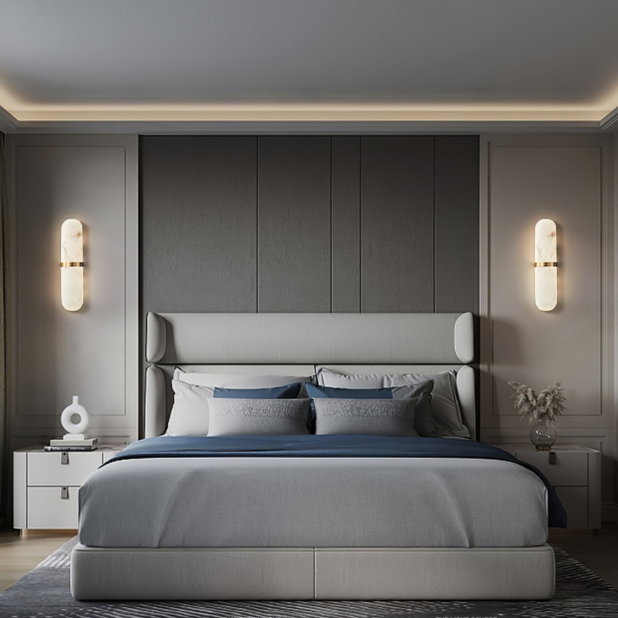 Ostruvyd Luxury Pill Alabaster Wall Lamp - Lamp Copper