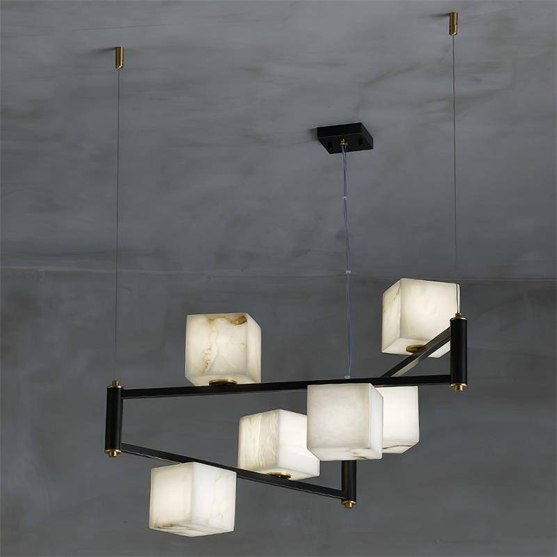 Ostruvye Chandelier Albâtre Boîte Créativité Salon - Neutralighting