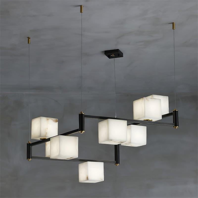 Ostruvye Chandelier Albâtre Boîte Créativité Salon - Neutralighting