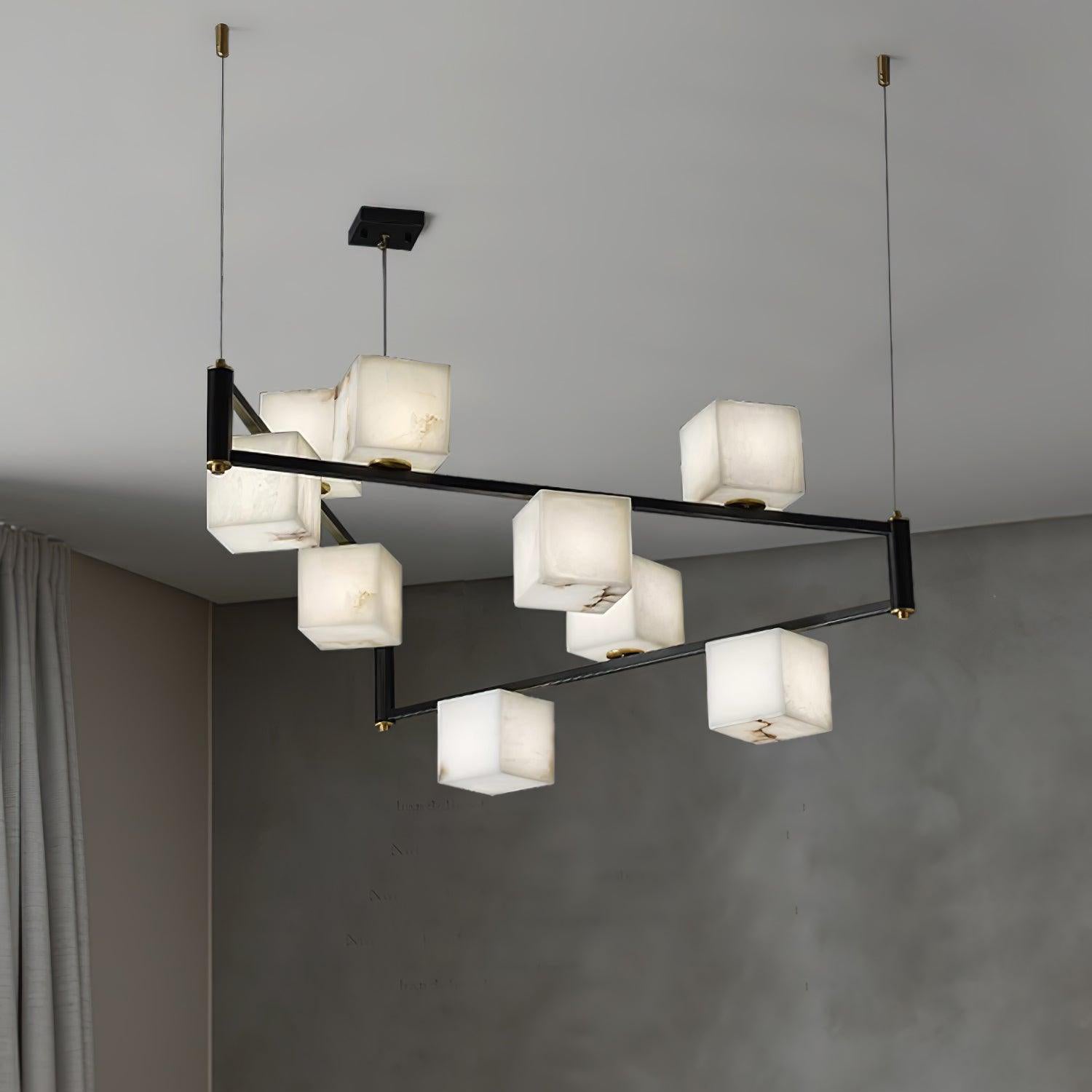 Ostruvye Chandelier Albâtre Boîte Créativité Salon - Neutralighting