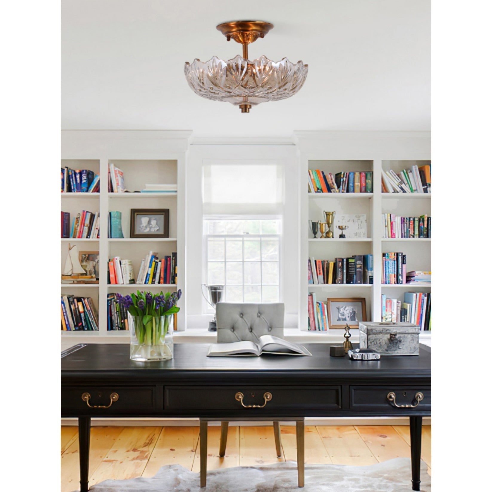 Qvistuvyi Postmodern Luxury Glass Ceiling Lamp - Lamp Copper