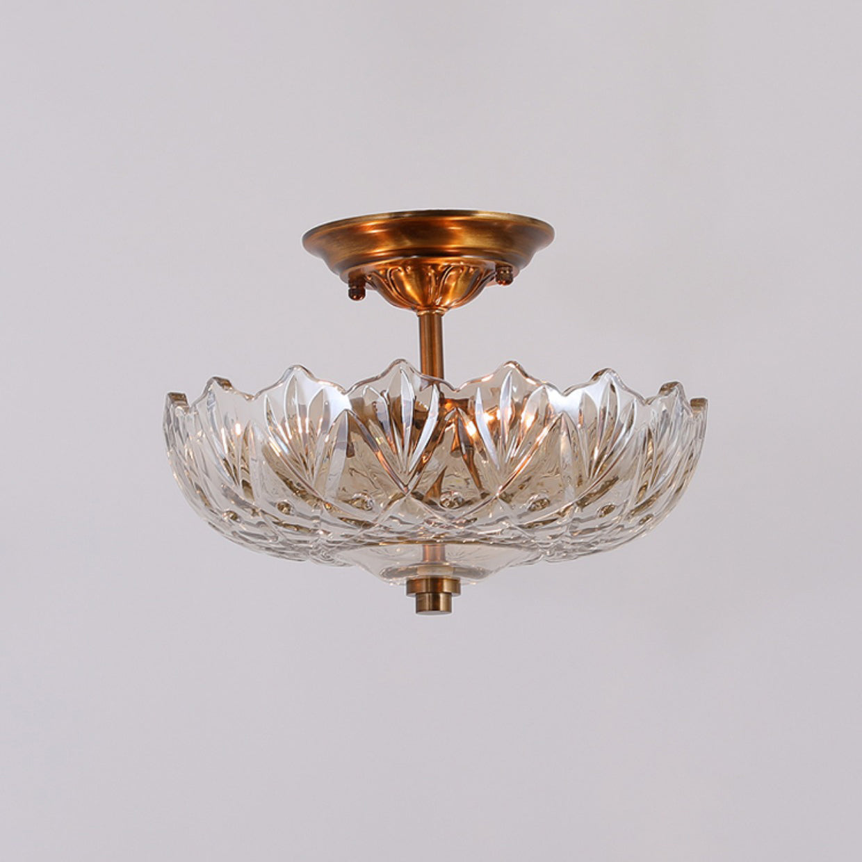 Qvistuvyi Postmodern Luxury Glass Ceiling Lamp - Lamp Copper
