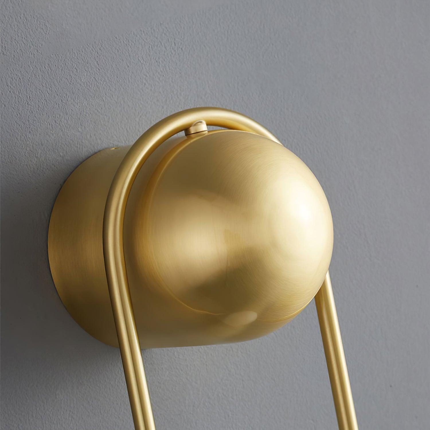 Virelli Applique Murale Cadre en Laiton en Forme de Boucle et Globe en Verre pour Art - Neutralighting