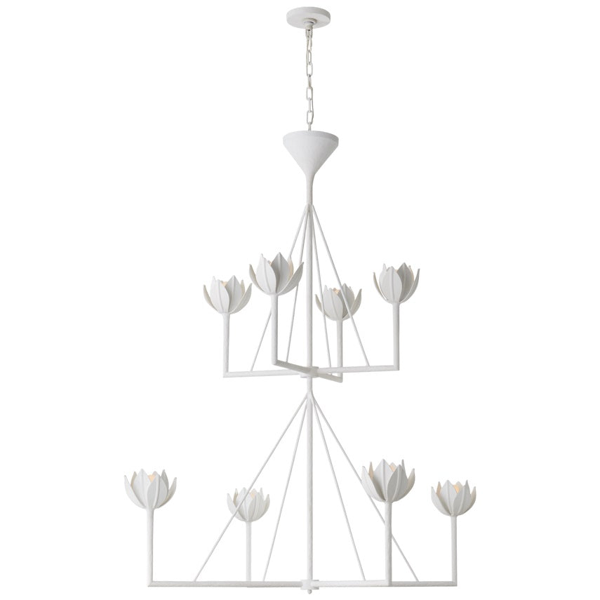 Alberto Modern Minimalist Floral Brass Chandelier - Lamp Copper