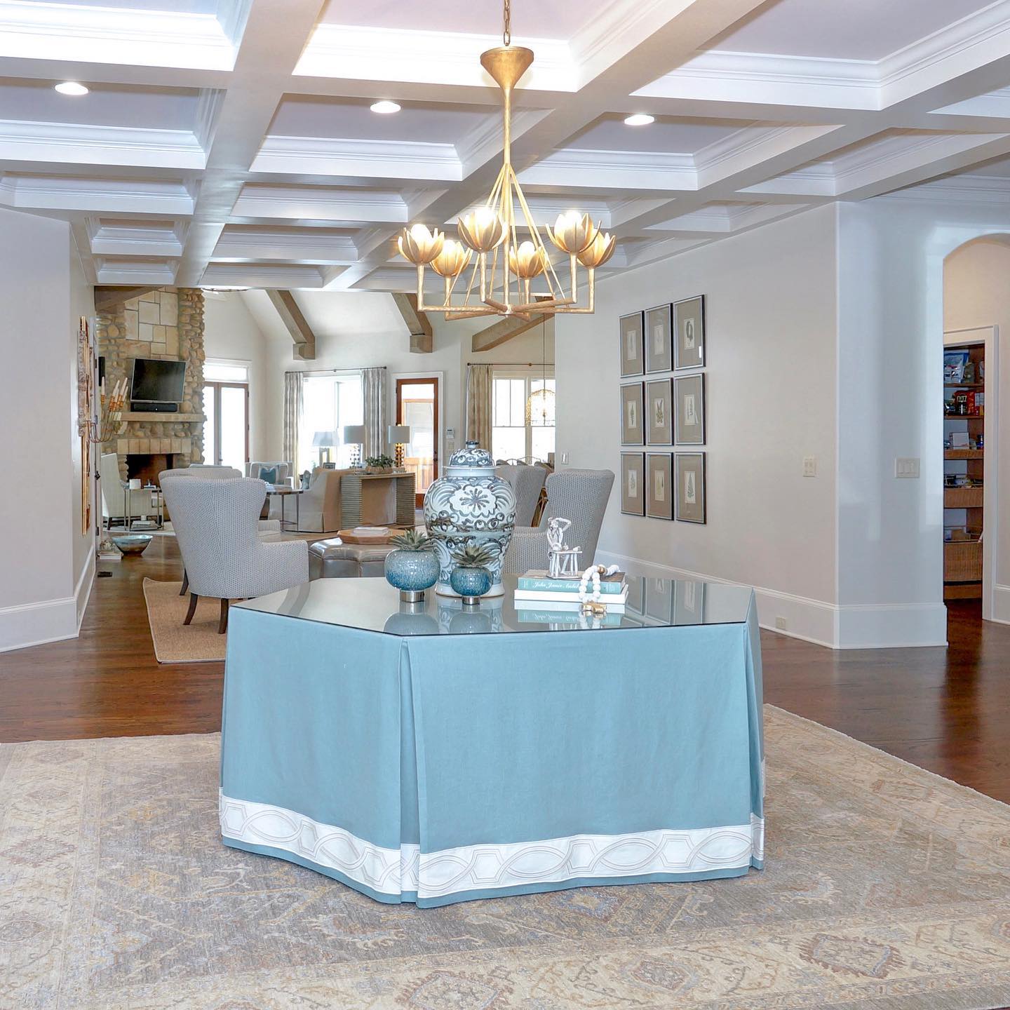 Alberto Chandelier Laiton Floral Moderne Salon - Neutralighting
