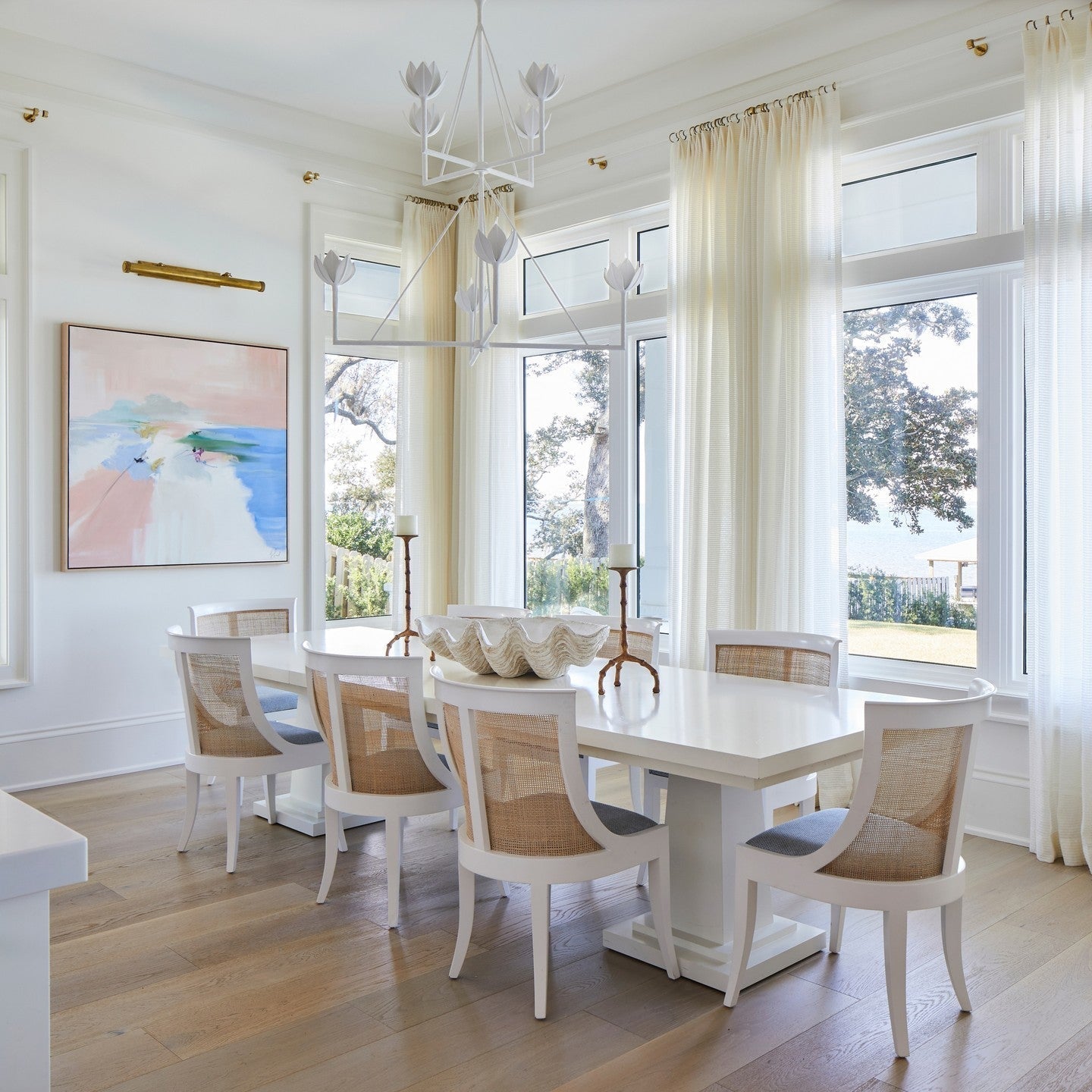 Alberto Chandelier Laiton Floral Moderne Salon - Neutralighting