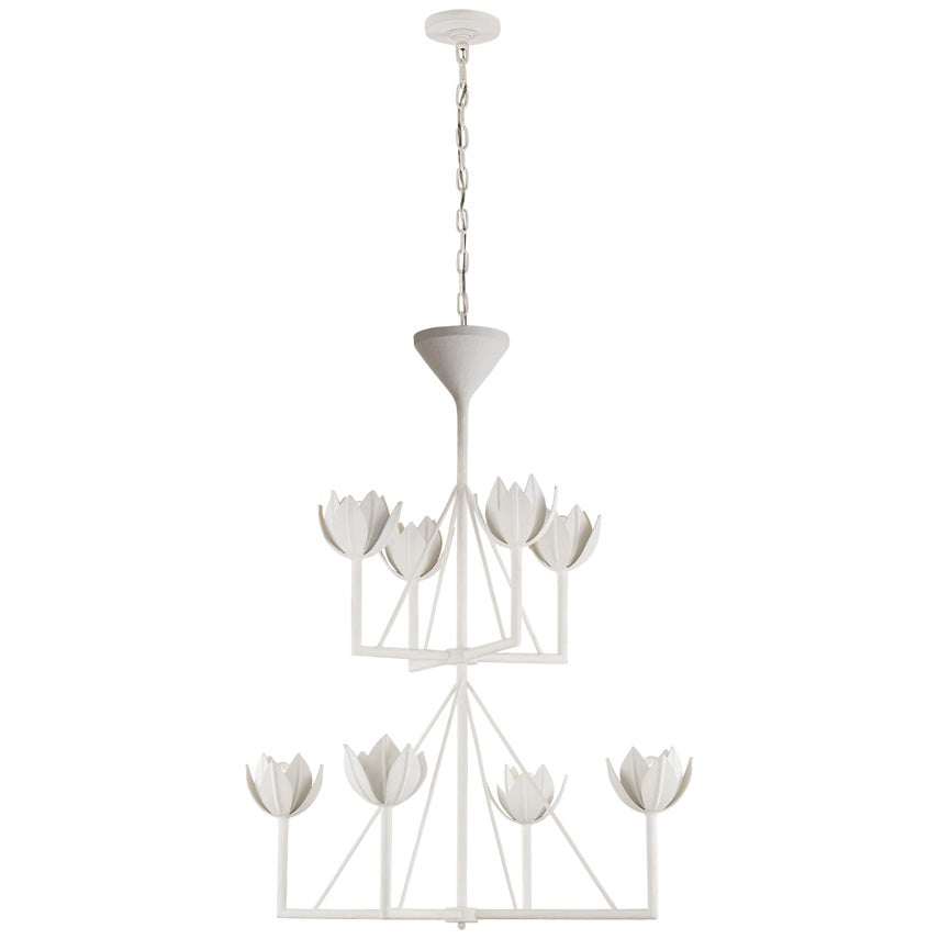 Alberto Modern Minimalist Floral Brass Chandelier - Lamp Copper