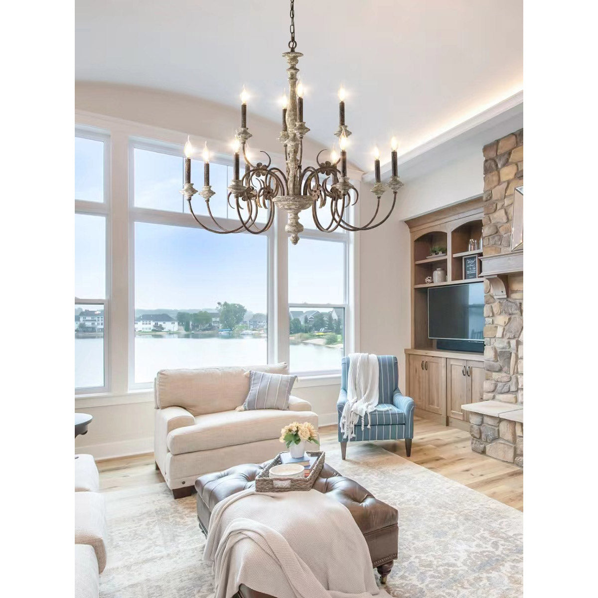 Waegnuvyn Chandelier Métal Bougie Traditionnel Salon - Neutralighting