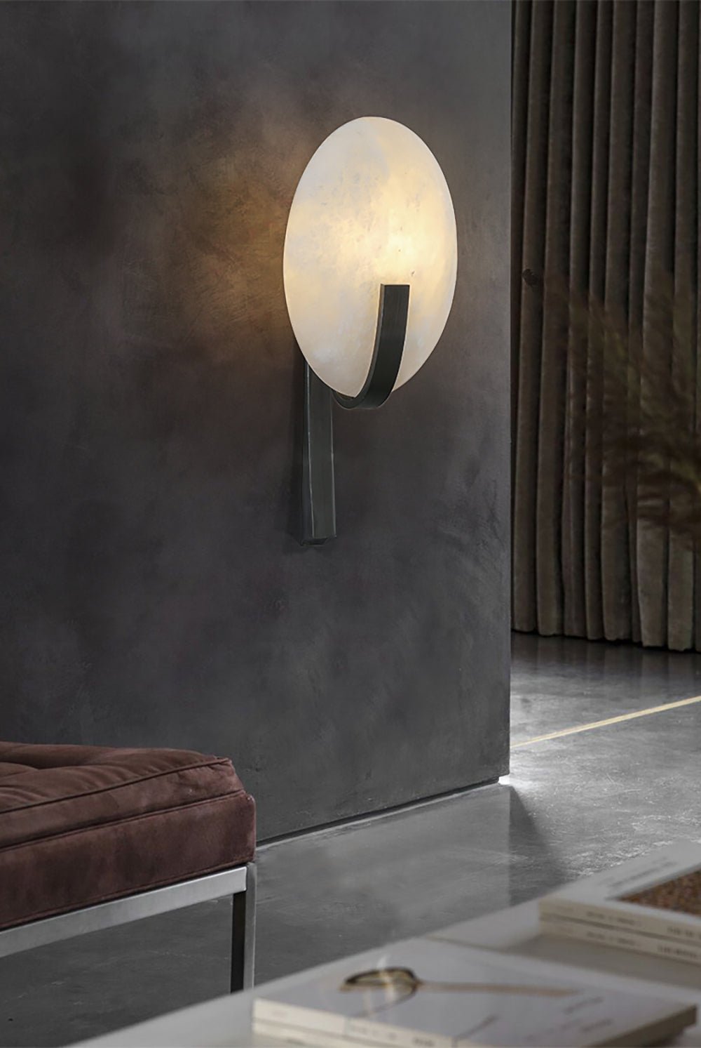 Althea Minimalist Alabaster Wall Lamp - Neutralighting
