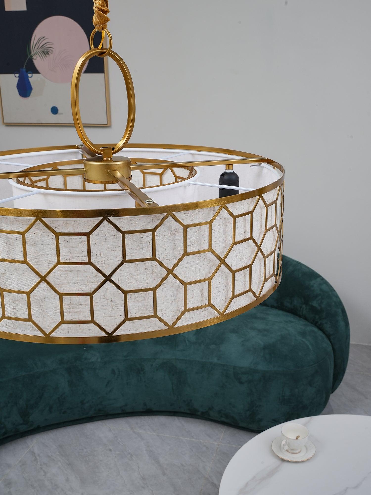 Arshaor Suspension Ronde en Cuivre et Verre Élégante - Neutralighting