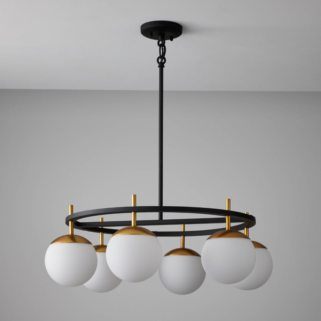 Ornuvyn Modern Minimalist Glass Chandelier - Lamp Copper