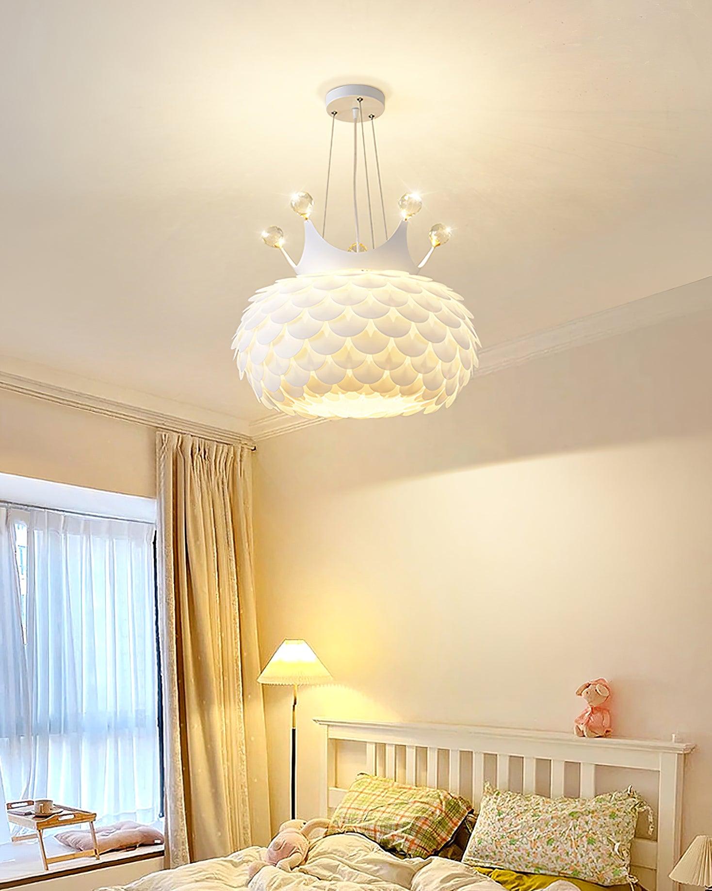Solara Lampe suspendue en acrylique à couronne festonnée fantaisiste - Neutralighting