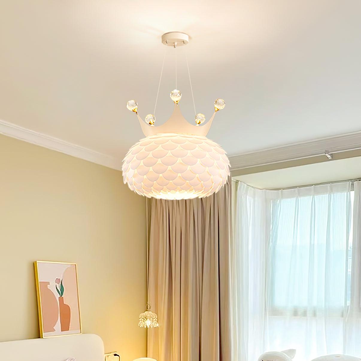 Solara Lampe suspendue en acrylique à couronne festonnée fantaisiste - Neutralighting