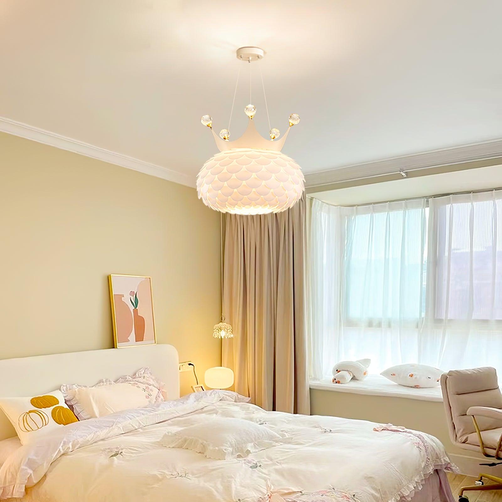 Solara Lampe suspendue en acrylique à couronne festonnée fantaisiste - Neutralighting