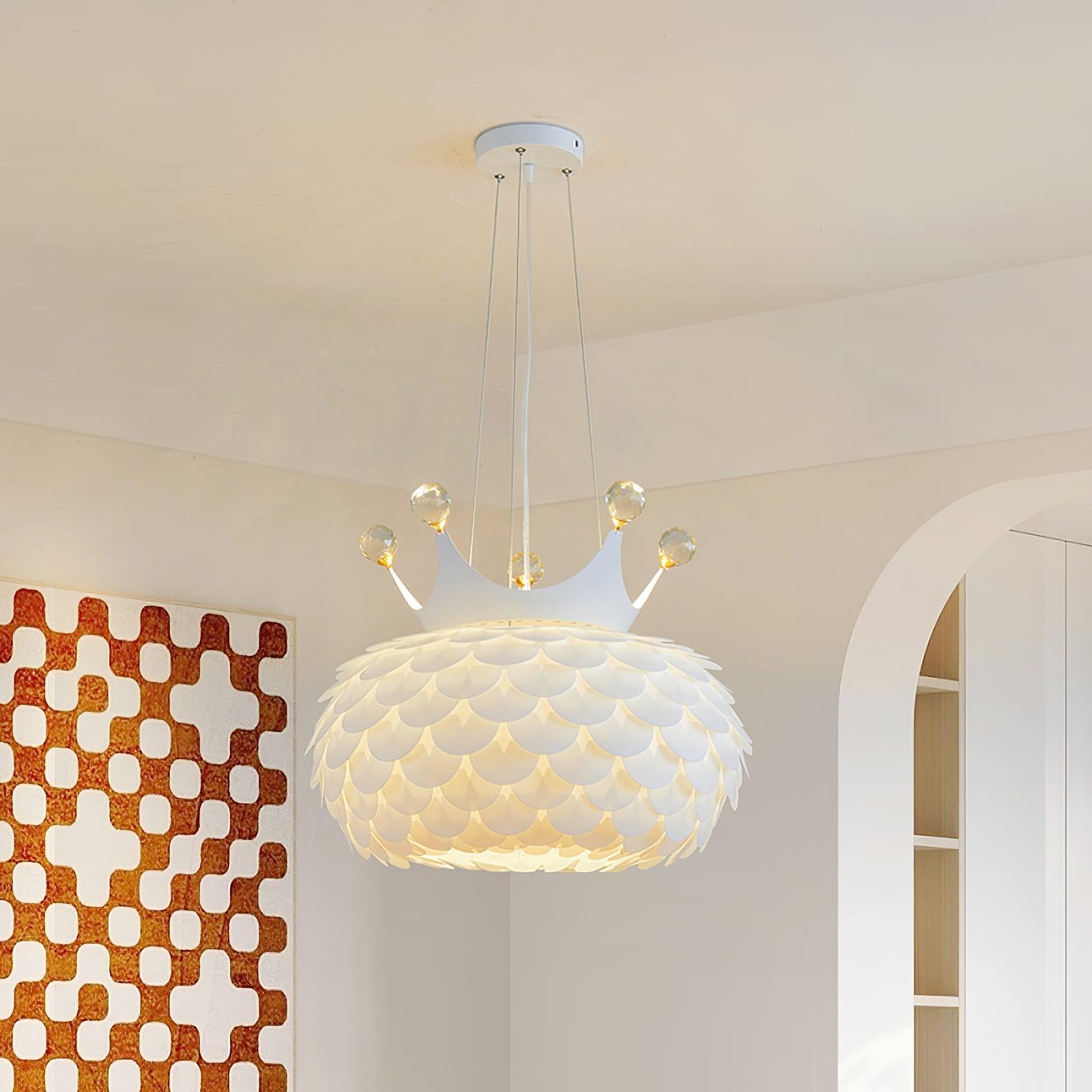 Solara Lampe suspendue en acrylique à couronne festonnée fantaisiste - Neutralighting