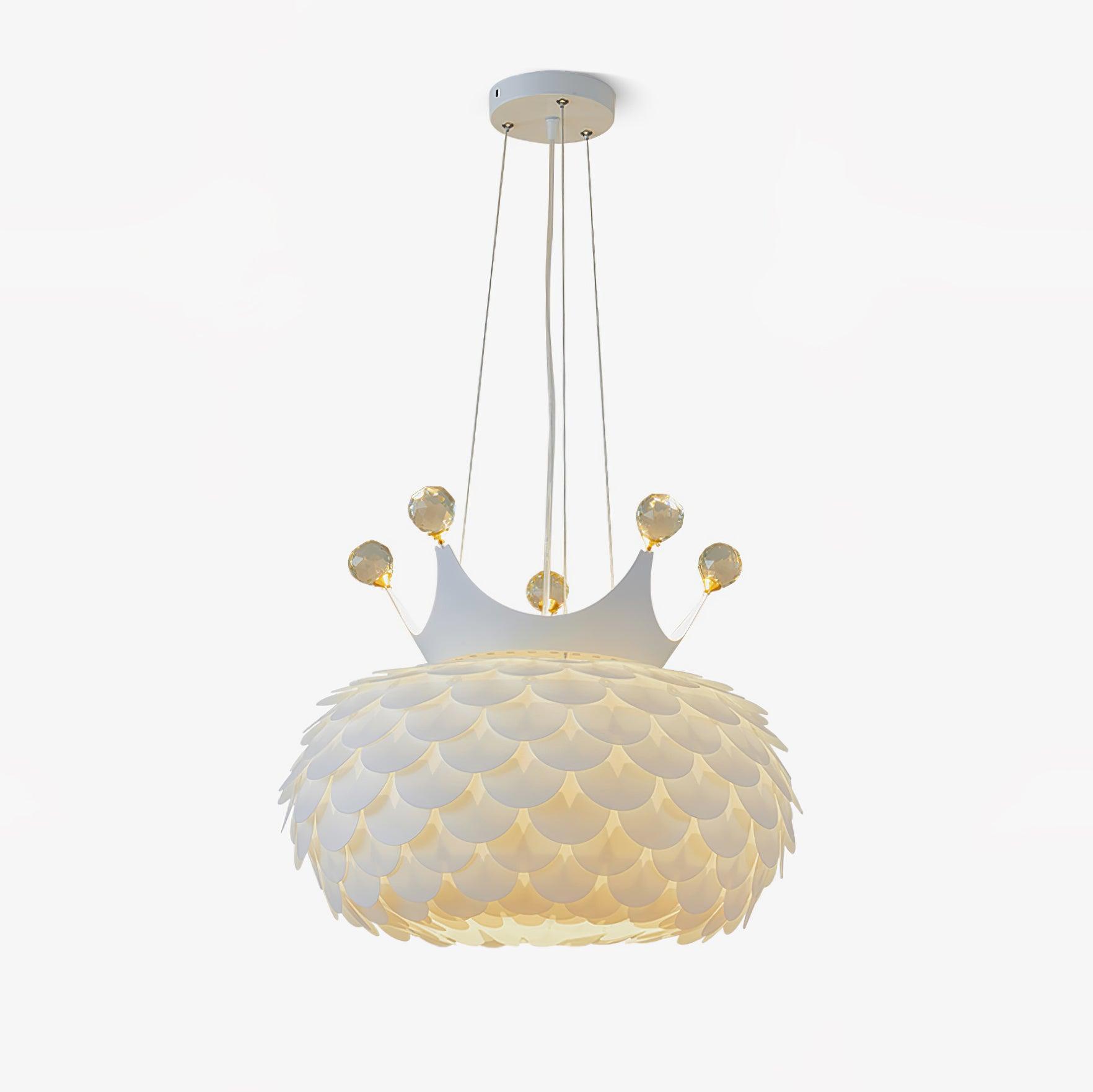 Solara Lampe suspendue en acrylique à couronne festonnée fantaisiste - Neutralighting