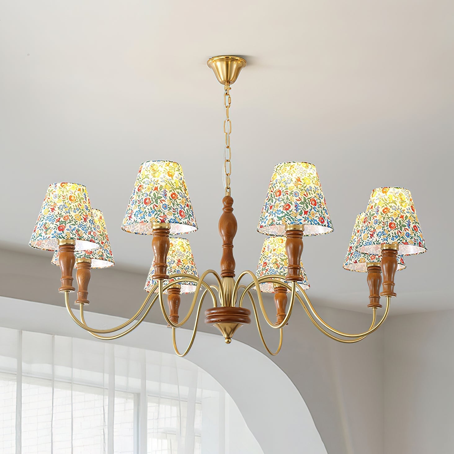 Florinda Lustre Abat-jour Tissu Floral - Neutralighting