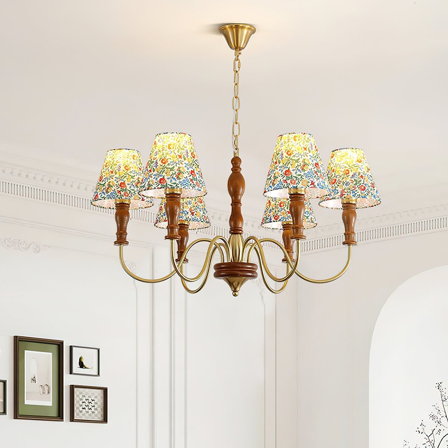 Florinda Lustre Abat-jour Tissu Floral - Neutralighting