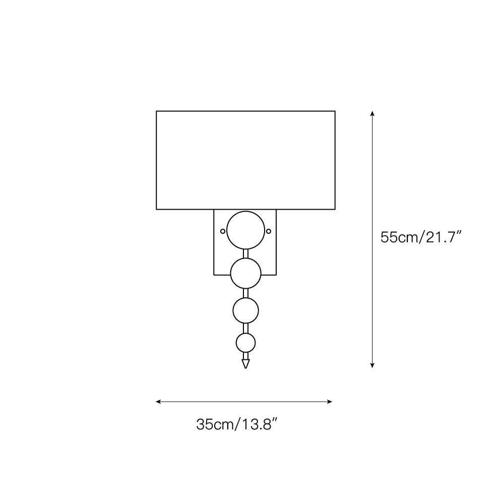 Eirikuvyn Applique Murale Métallique et Tissu Moderne Premium - Neutralighting