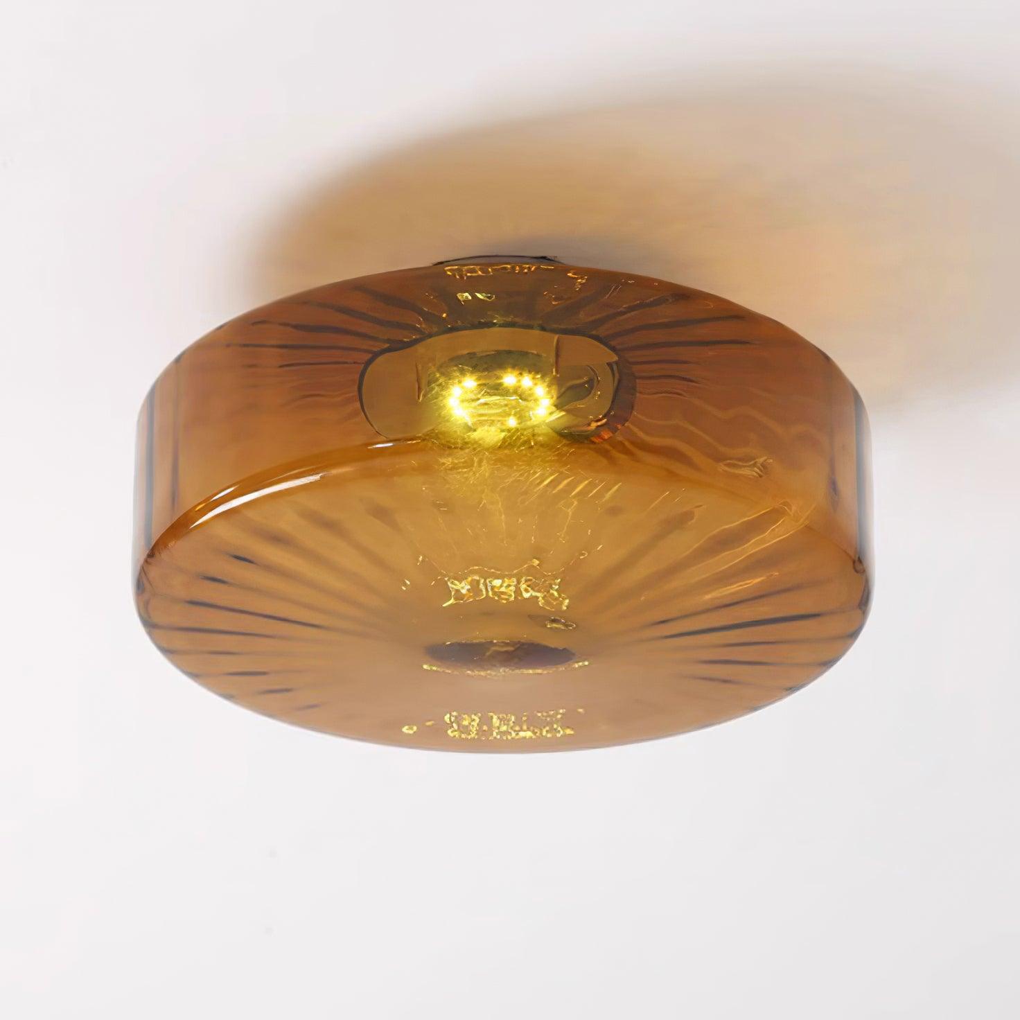 June Plafonnier Ambre Verre - Neutralighting