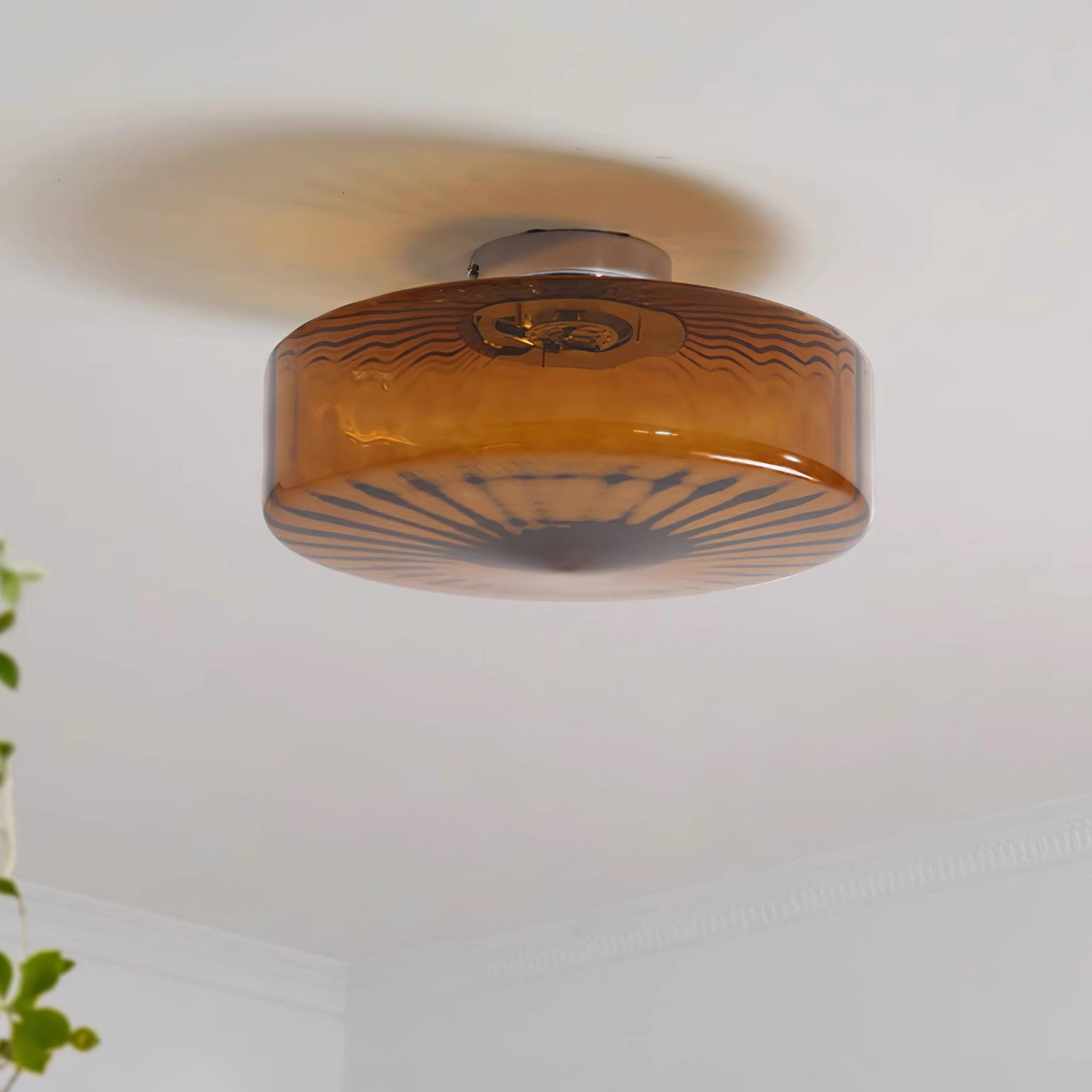 June Plafonnier Ambre Verre - Neutralighting