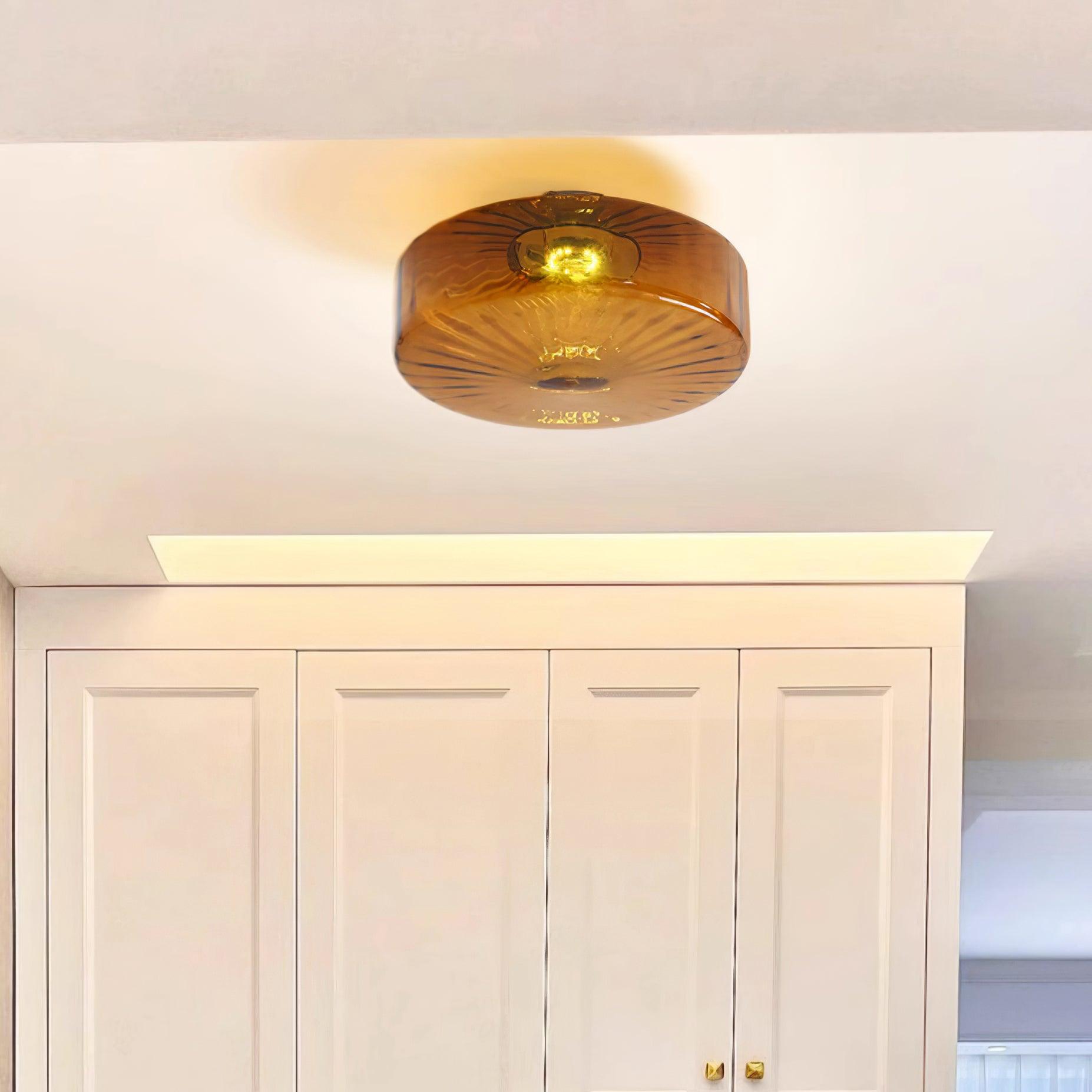 June Plafonnier Ambre Verre - Neutralighting