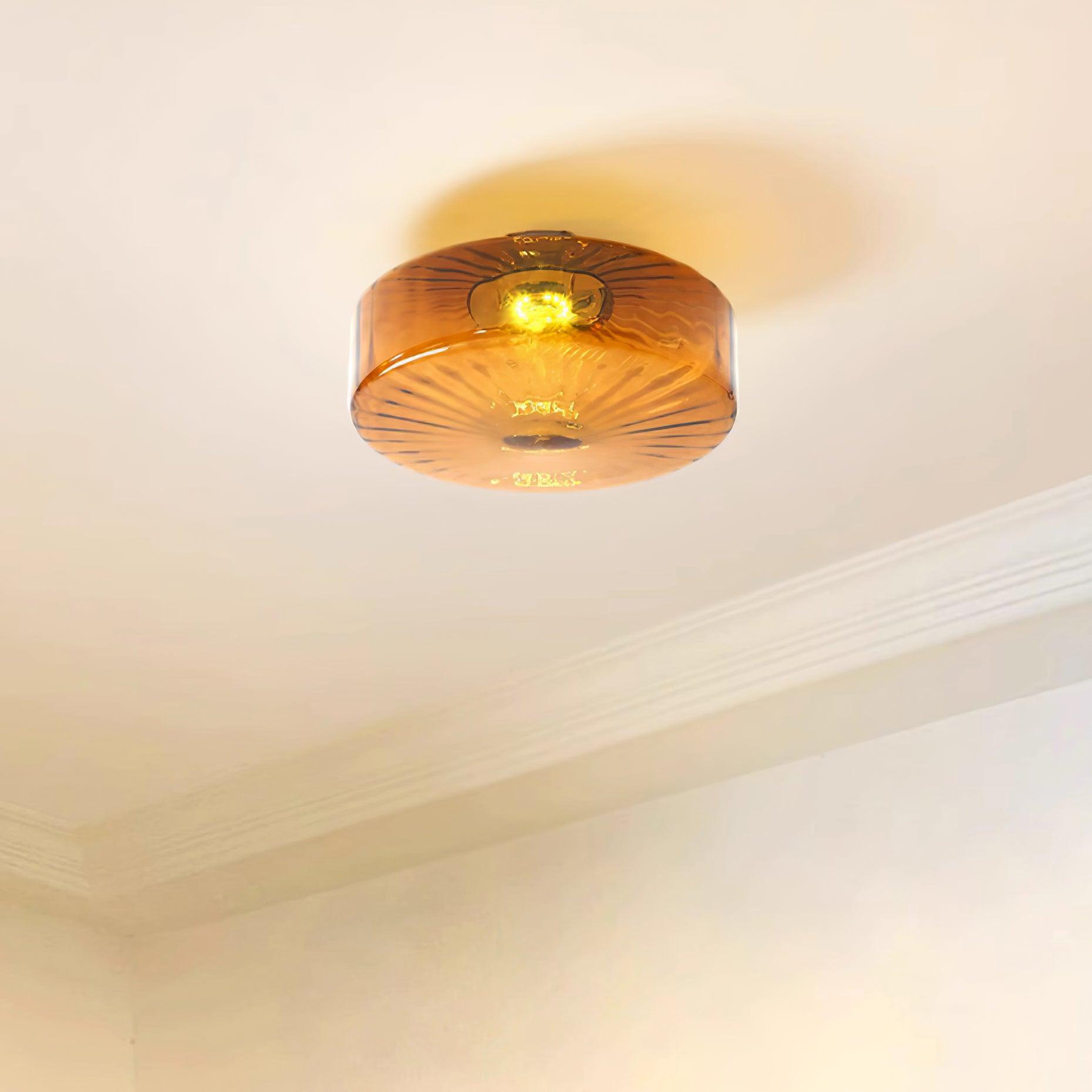 June Plafonnier Ambre Verre - Neutralighting