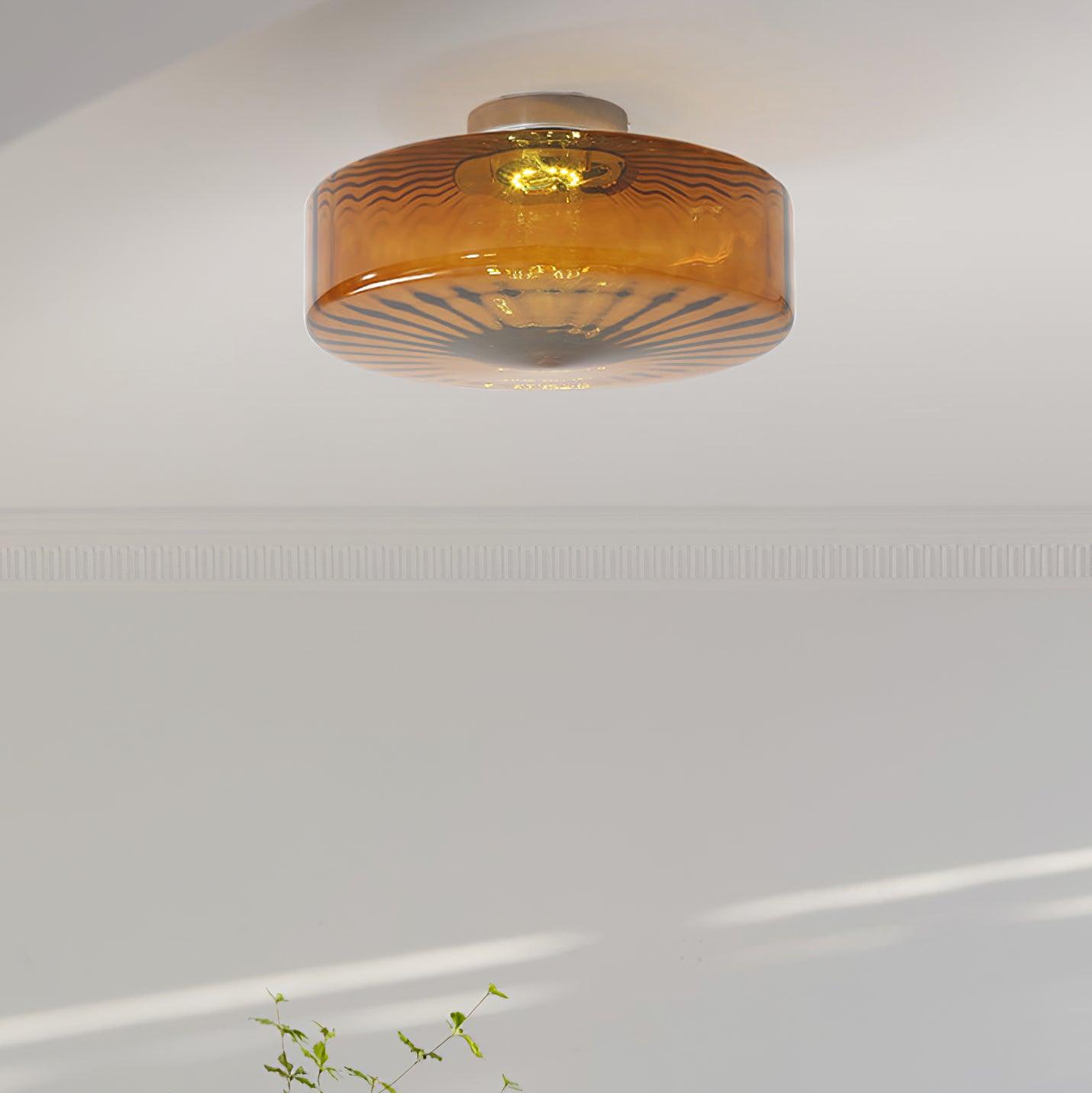 June Plafonnier Ambre Verre - Neutralighting