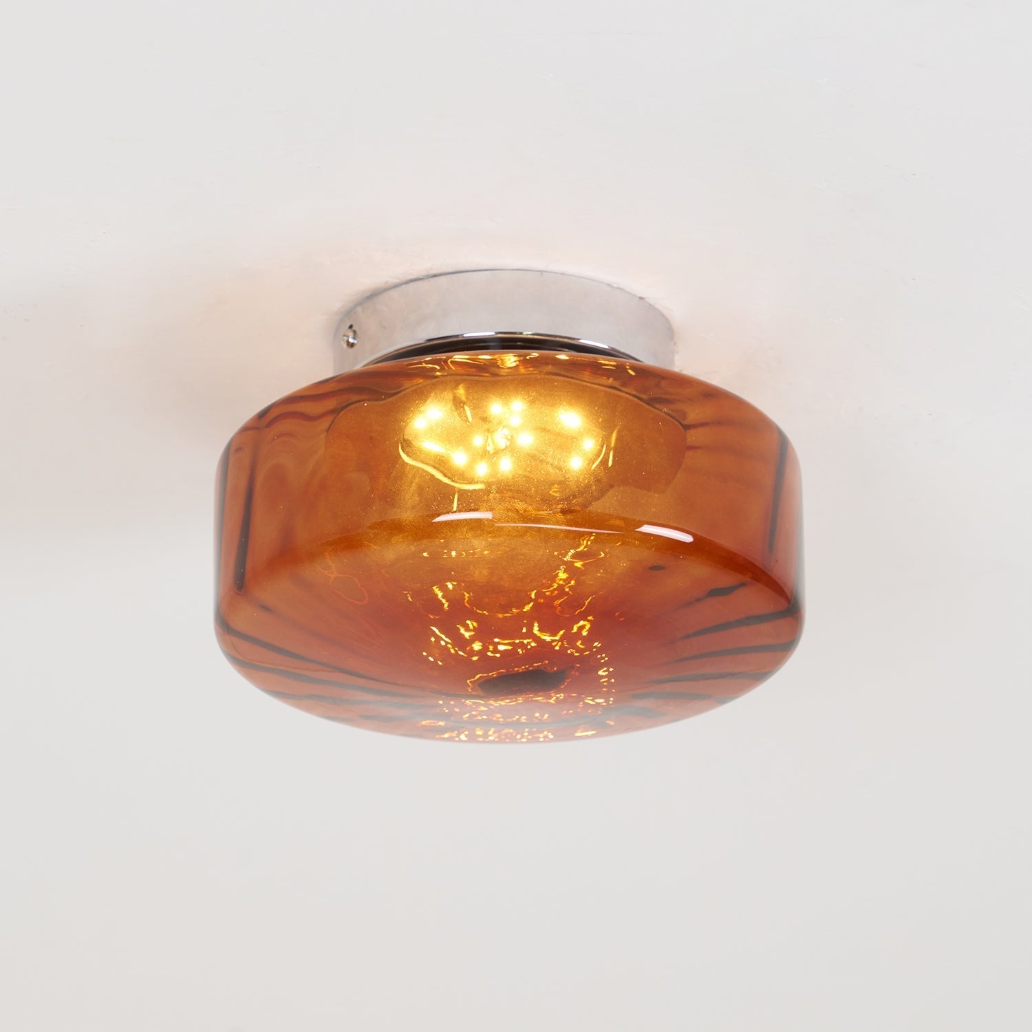 June Plafonnier Ambre Verre - Neutralighting
