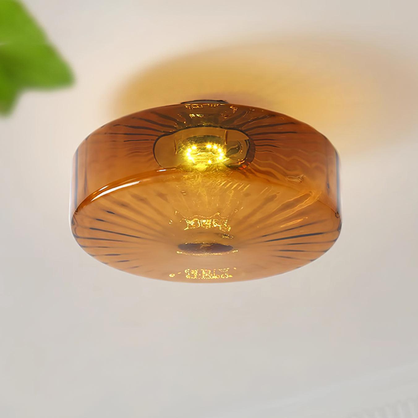 June Plafonnier Ambre Verre - Neutralighting