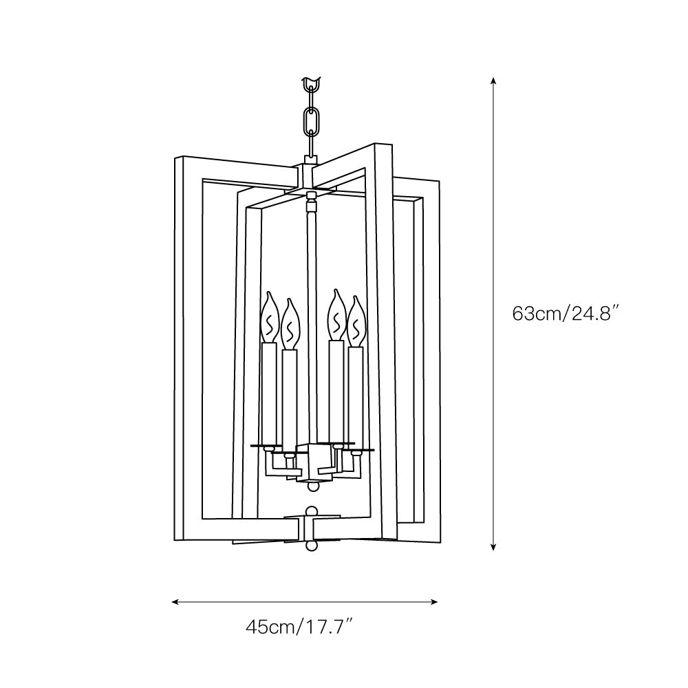 Eirikuvyi Suspension en Métal et Bois Lanterne Créativité Vintage - Neutralighting