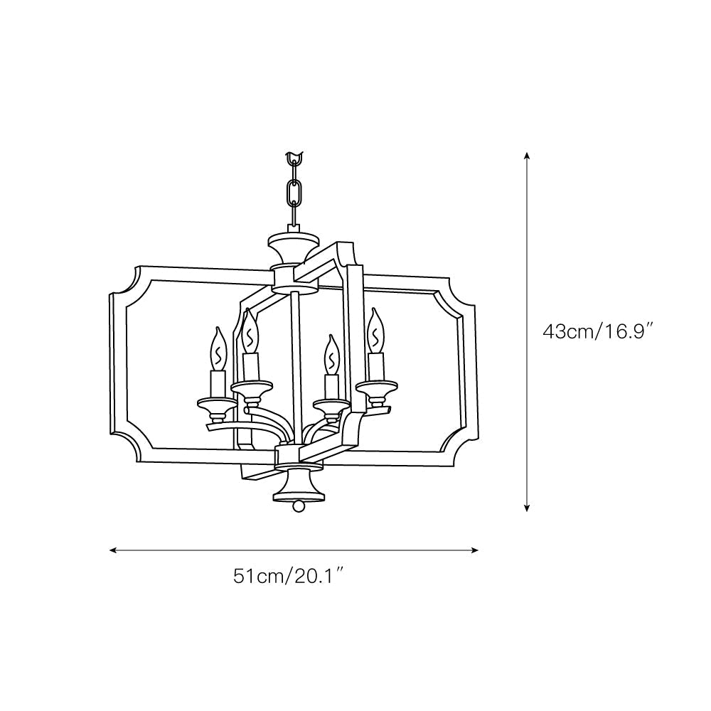 Eirikuvyi Suspension en Métal et Bois Lanterne Créativité Vintage - Neutralighting