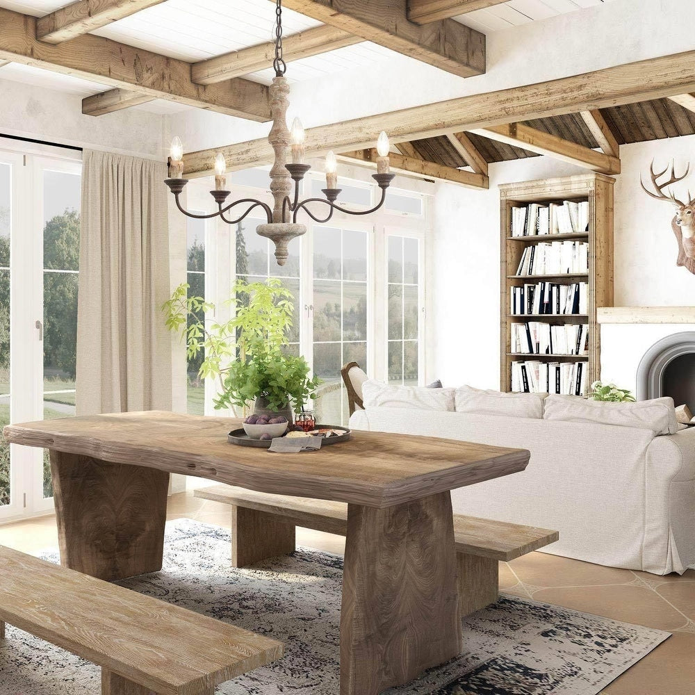 Fljotuvyi Chandelier en Bois et Métal Créativité Individuelle - Neutralighting