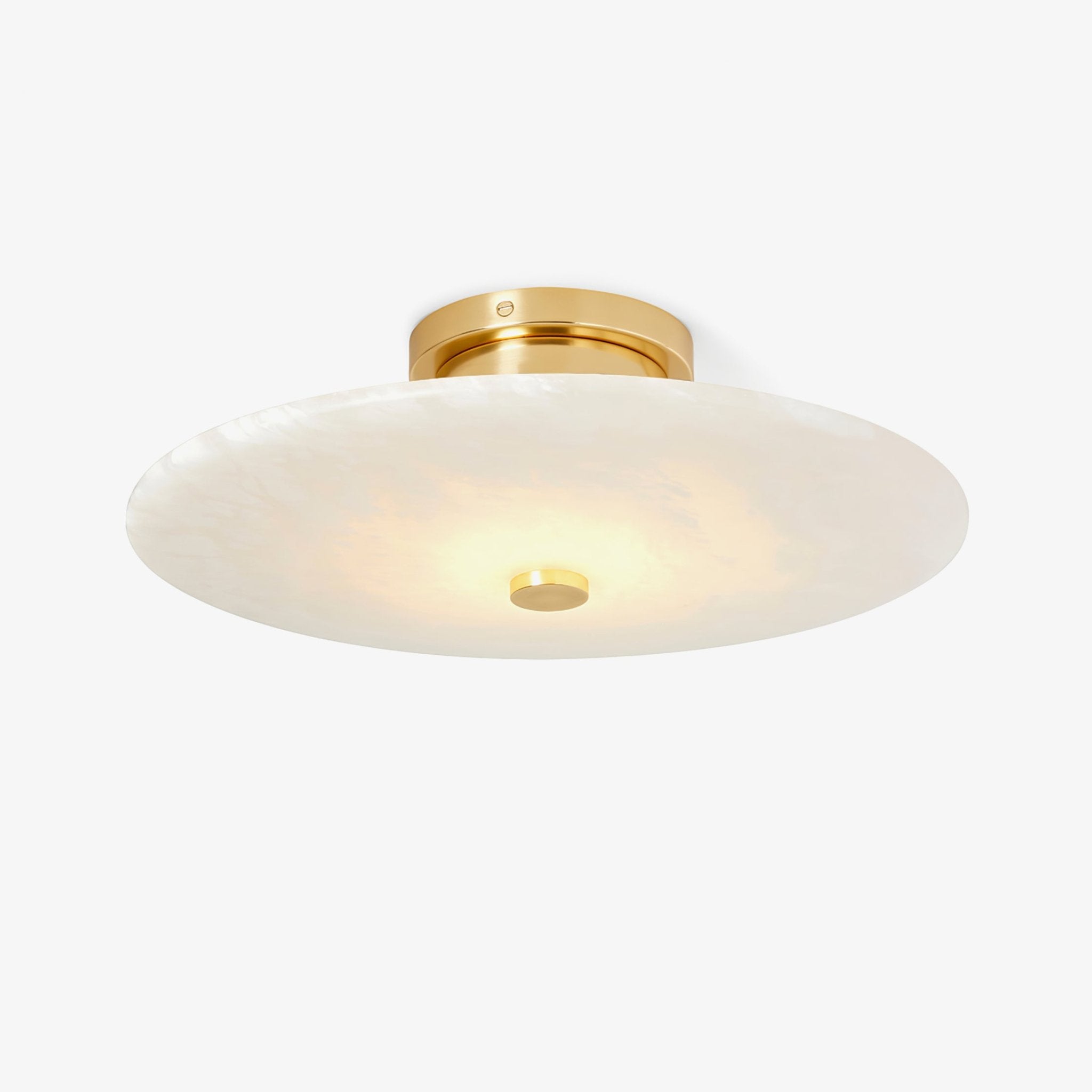 Jarnbruvyn Lampe de Plafond en Métal Laiton et Albâtre Moderne - Neutralighting