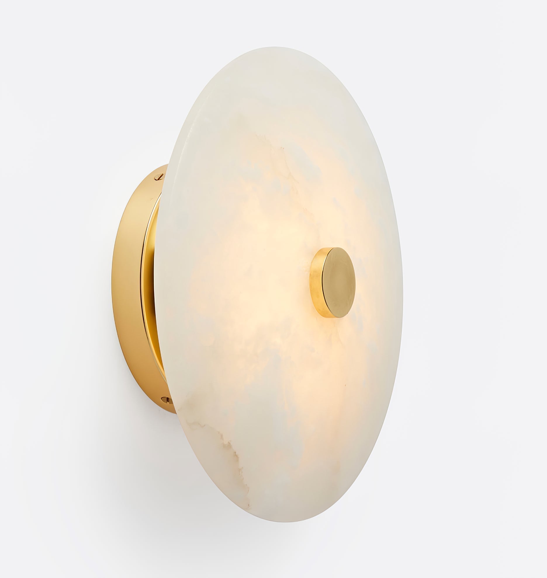 Jarnbruvyn Lampe de Plafond en Métal Laiton et Albâtre Moderne - Neutralighting
