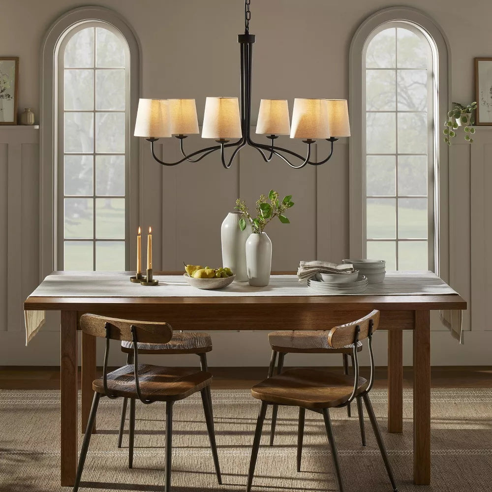 Kvennuvyn Chandelier en Métal et Tissu Moderne Minimaliste - Neutralighting