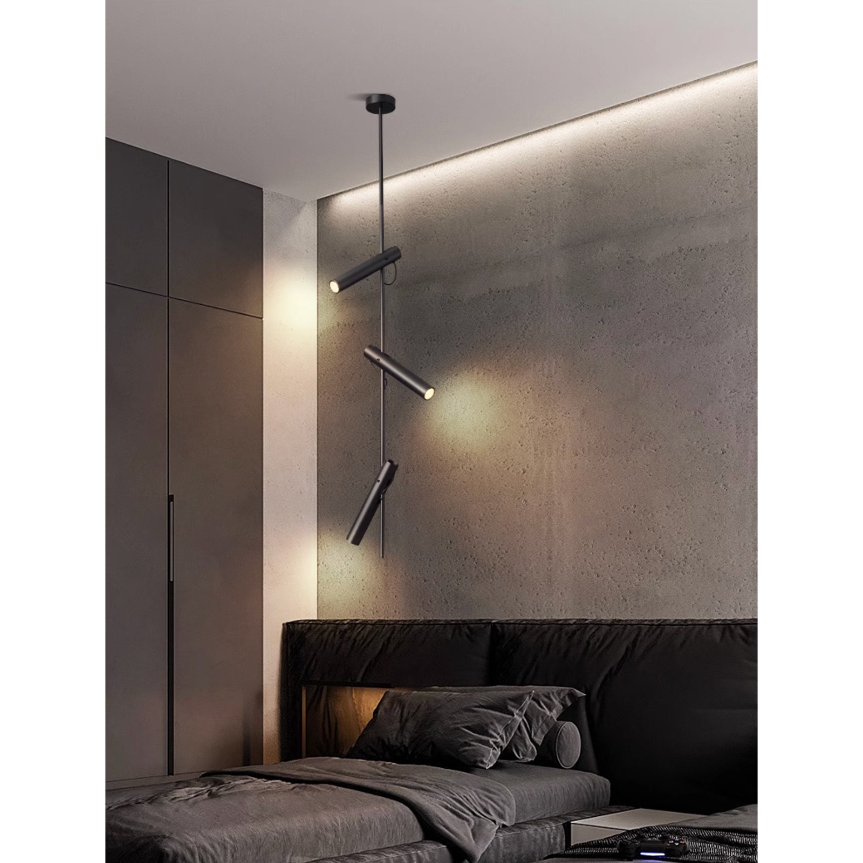 Jarnbruvyi Modern Minimalist Line Metal Pendant Light - Lamp Copper