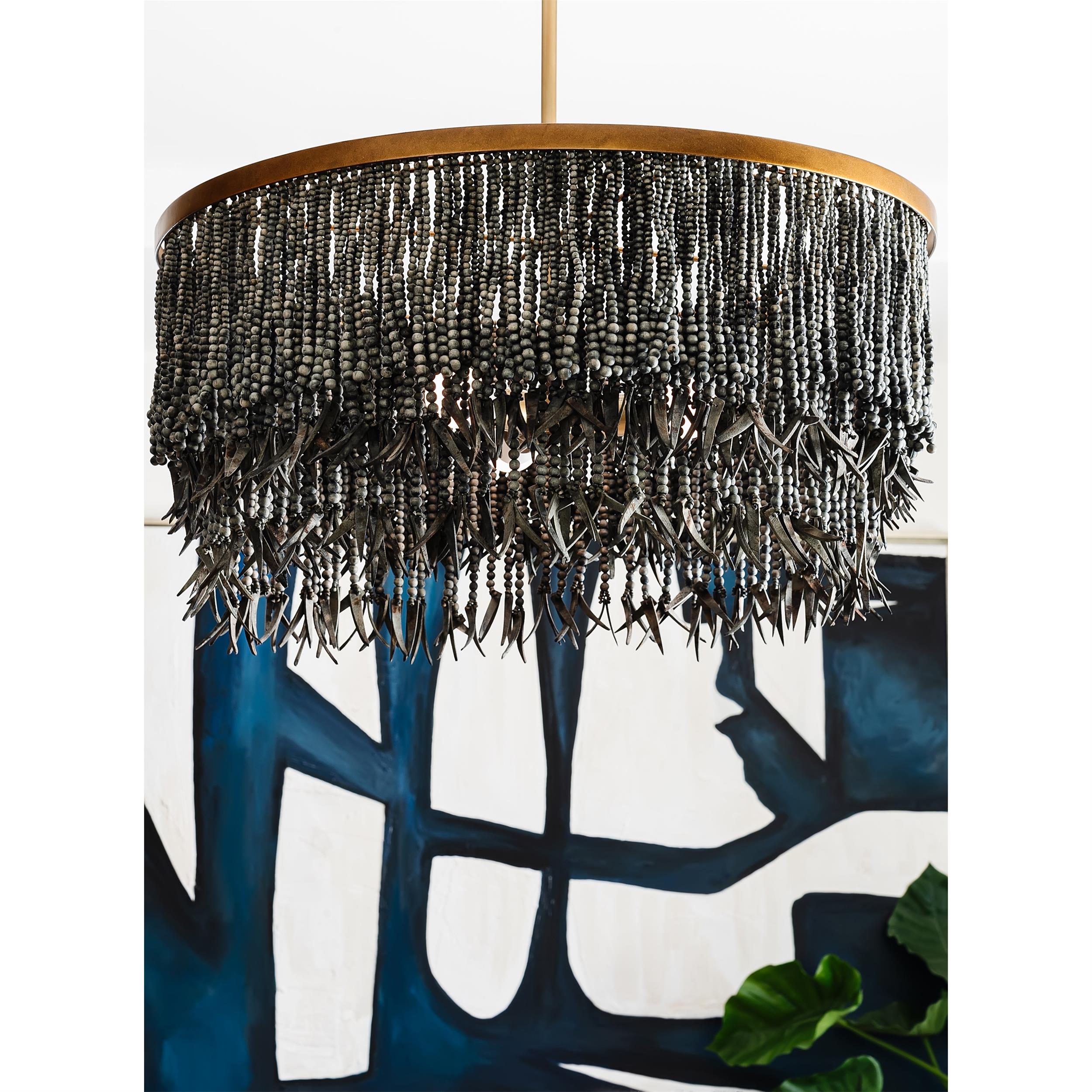 Ljomuvyn Postmodern Luxury Wood Metal Chandelier - Lamp Copper