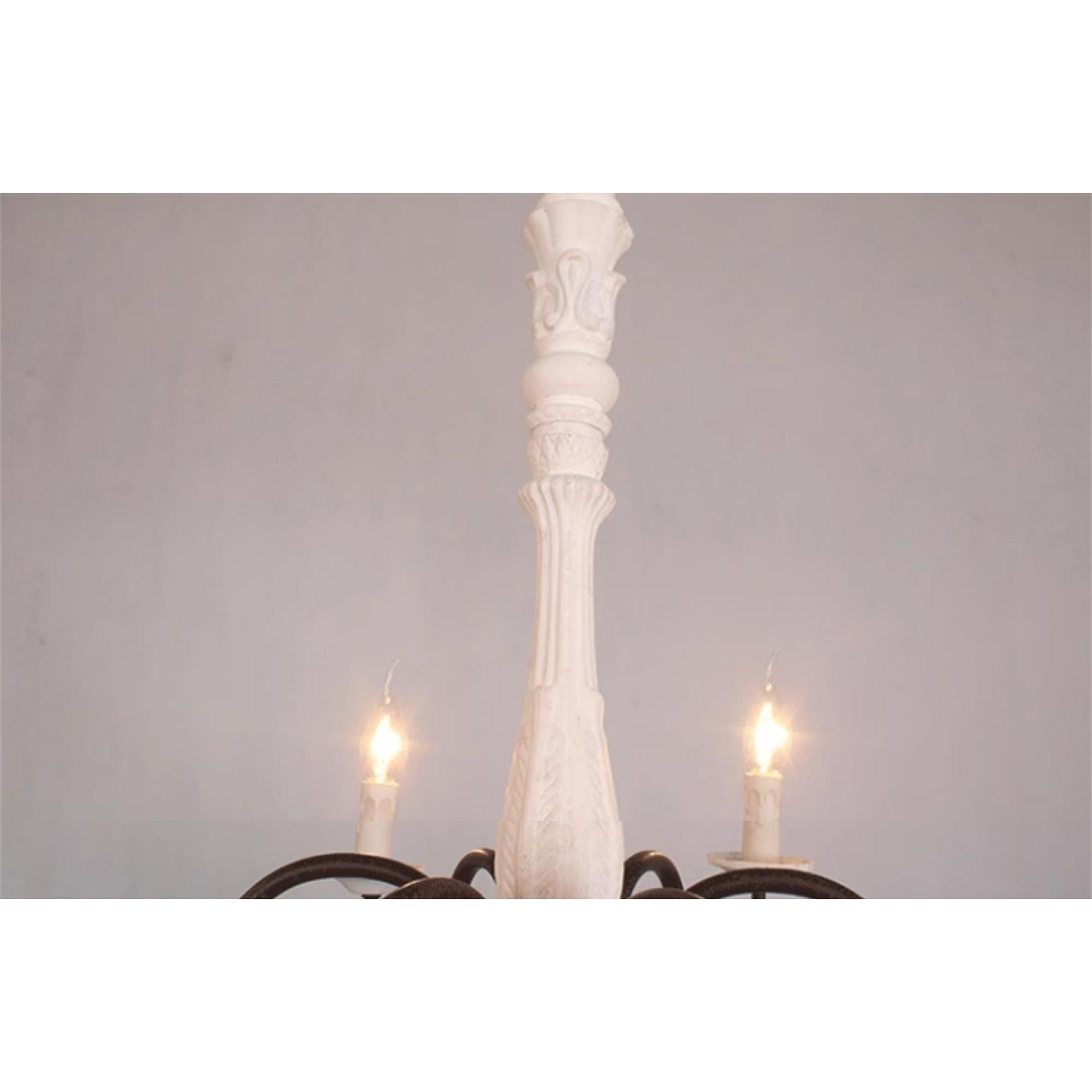 Ljomuvyi Lustre Traditionnel En Métal Et Bois De Style Ferme - Neutralighting