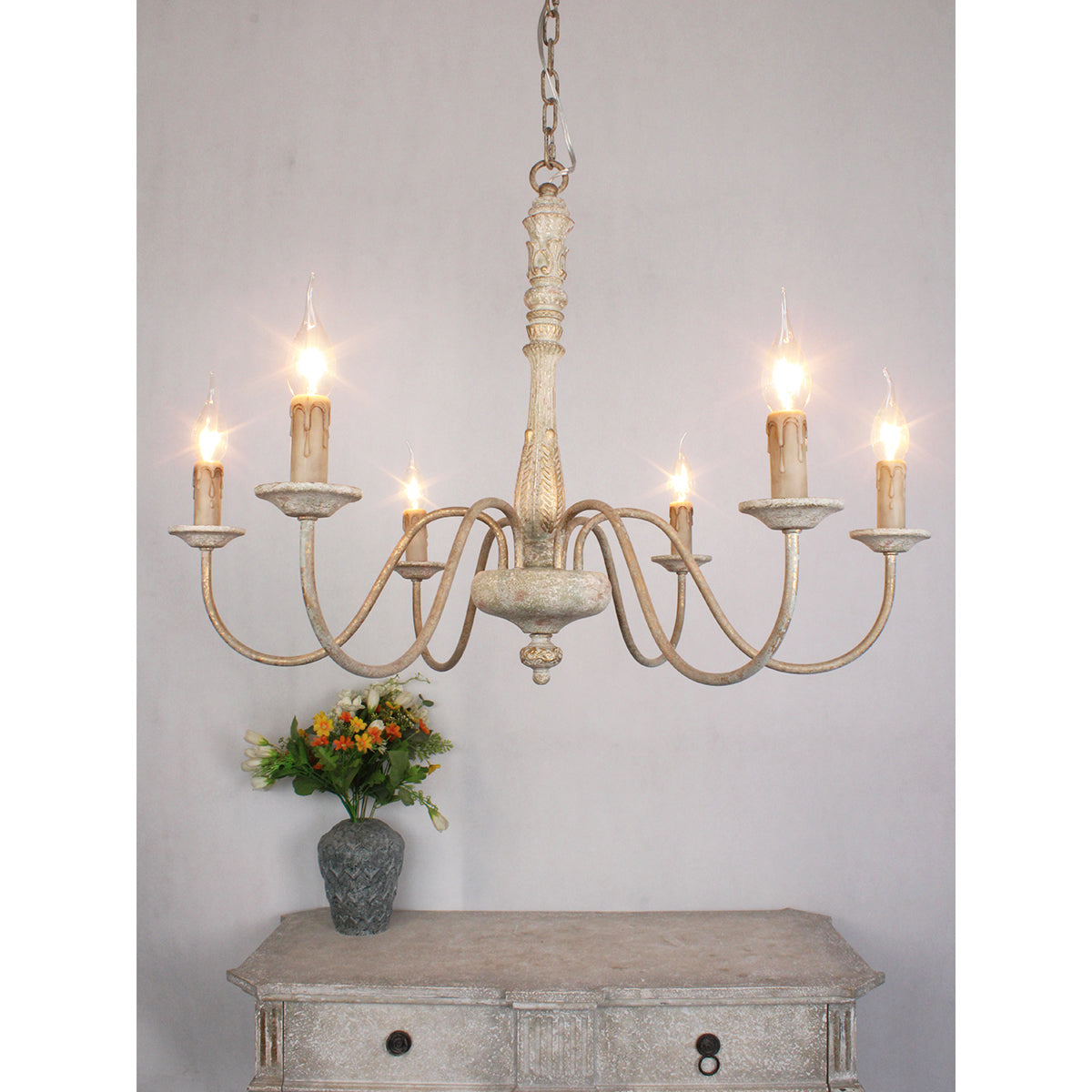 Ljomuvyi Lustre Traditionnel En Métal Et Bois De Style Ferme - Neutralighting