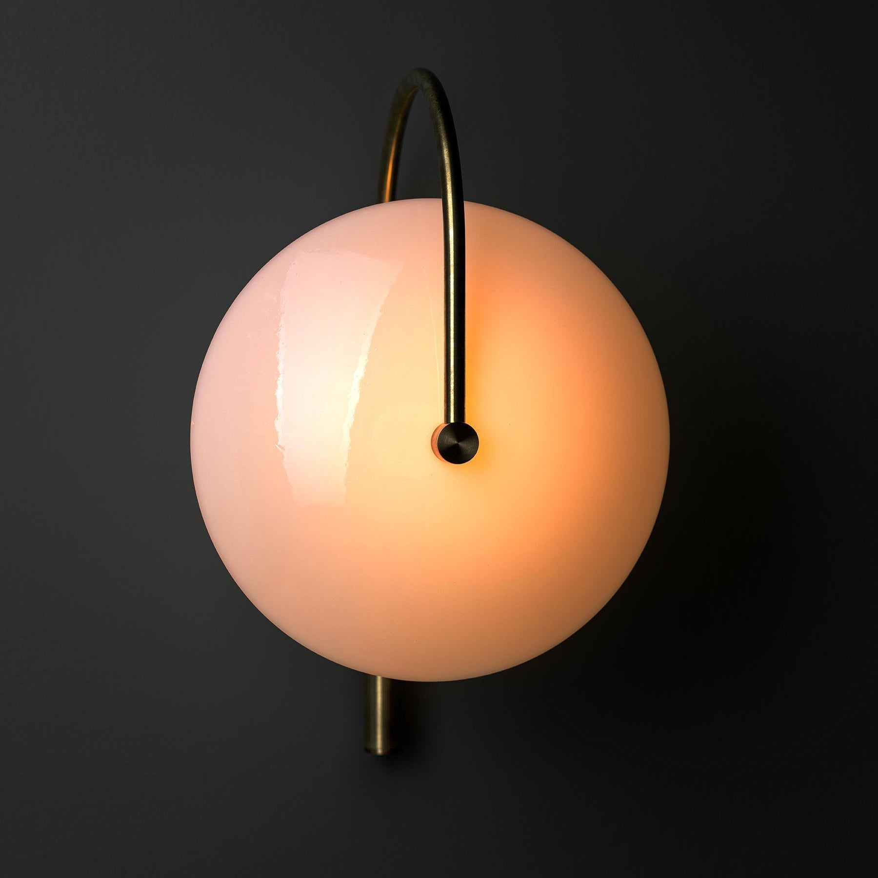 Norduvyn Modern Minimalist Art Metal Glass Wall Lamp - Lamp Copper
