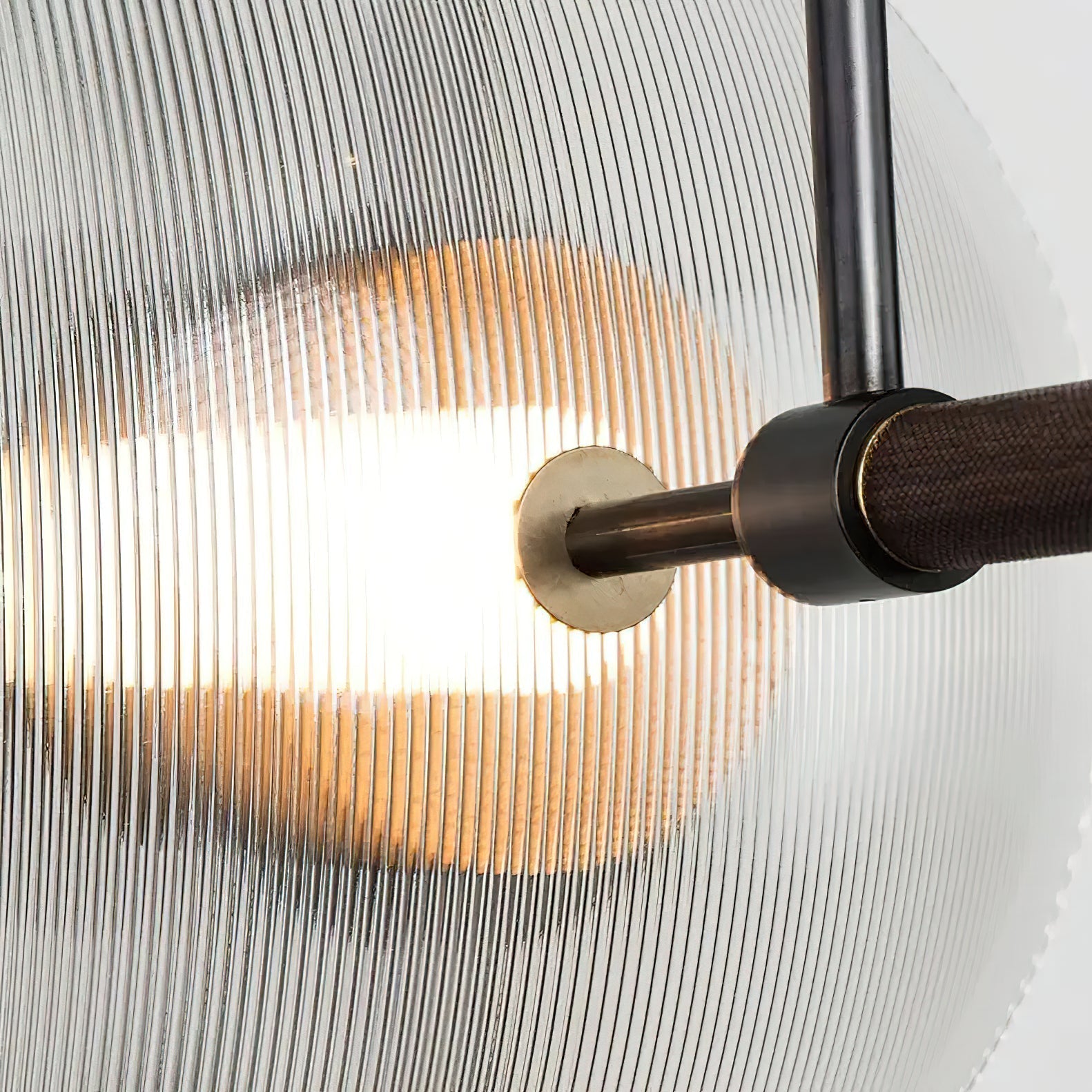 Norduvyn Modern Minimalist Art Metal Glass Wall Lamp - Lamp Copper