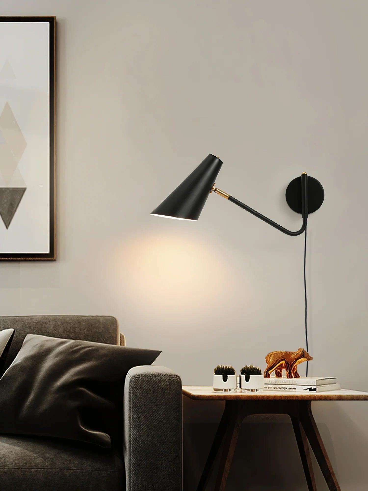 Canore Modern Minimalist Plug-in Sconce Wall lamp - Neutralighting