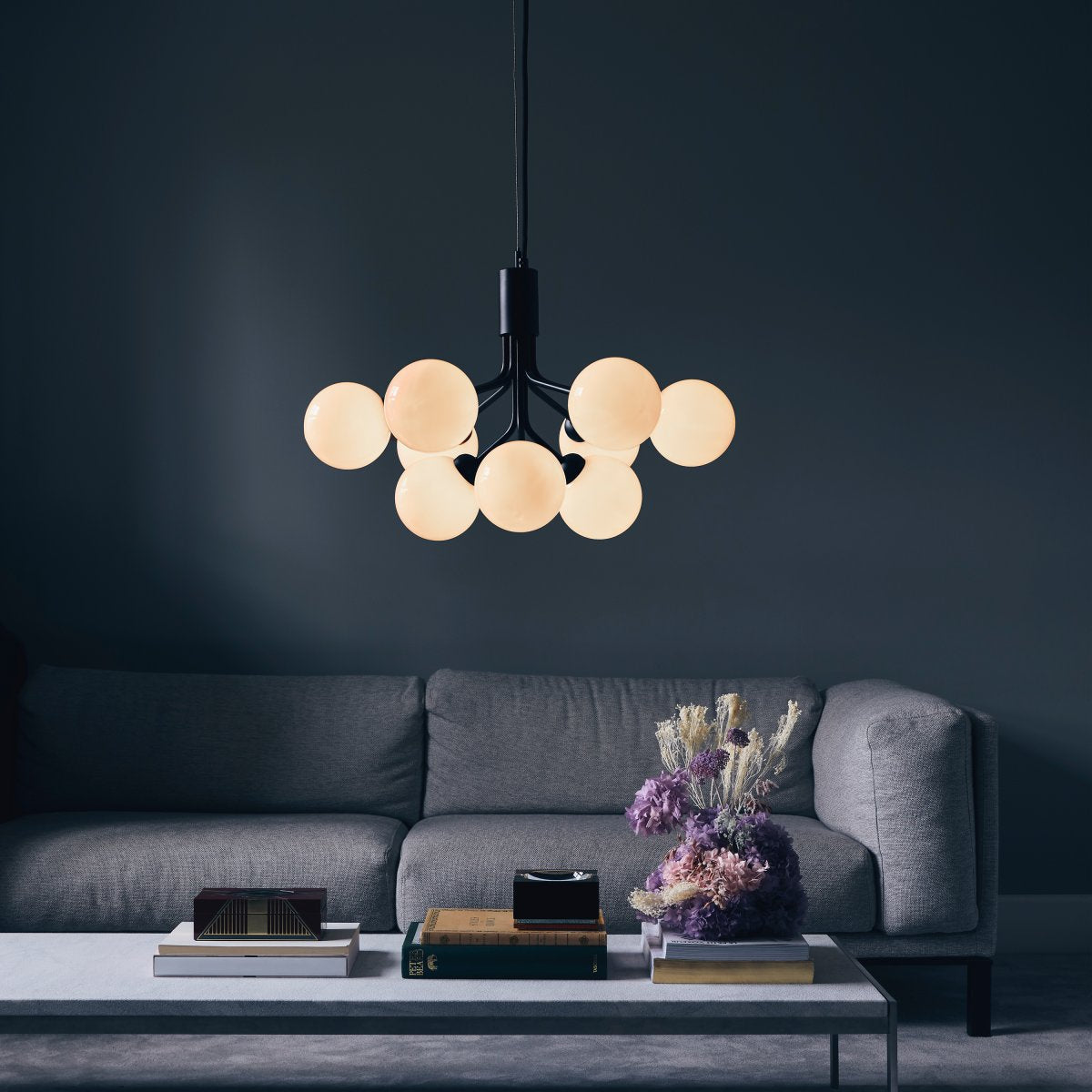 Glass Sphere Cluster Chandelier - Blowlighting