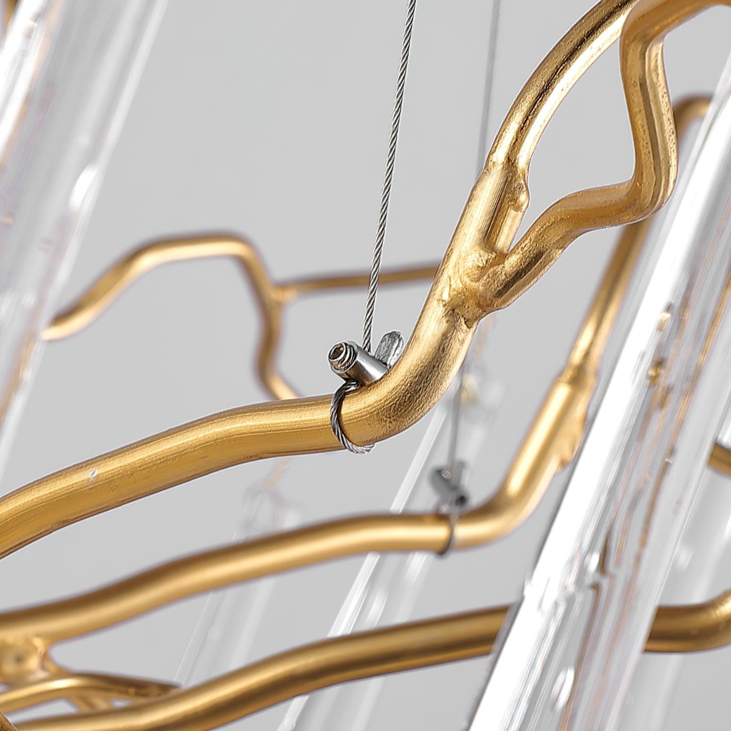 Lustra Chandelier Branches Cristal Suspension Sculpturale Artistique - Neutralighting