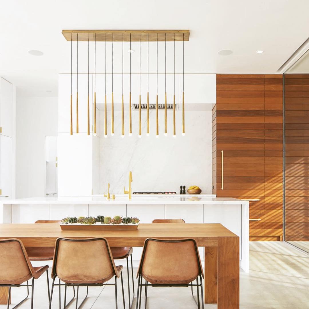 Aurance Lustre avec abat-jours en laiton poli et cristal Minimaliste - Neutralighting