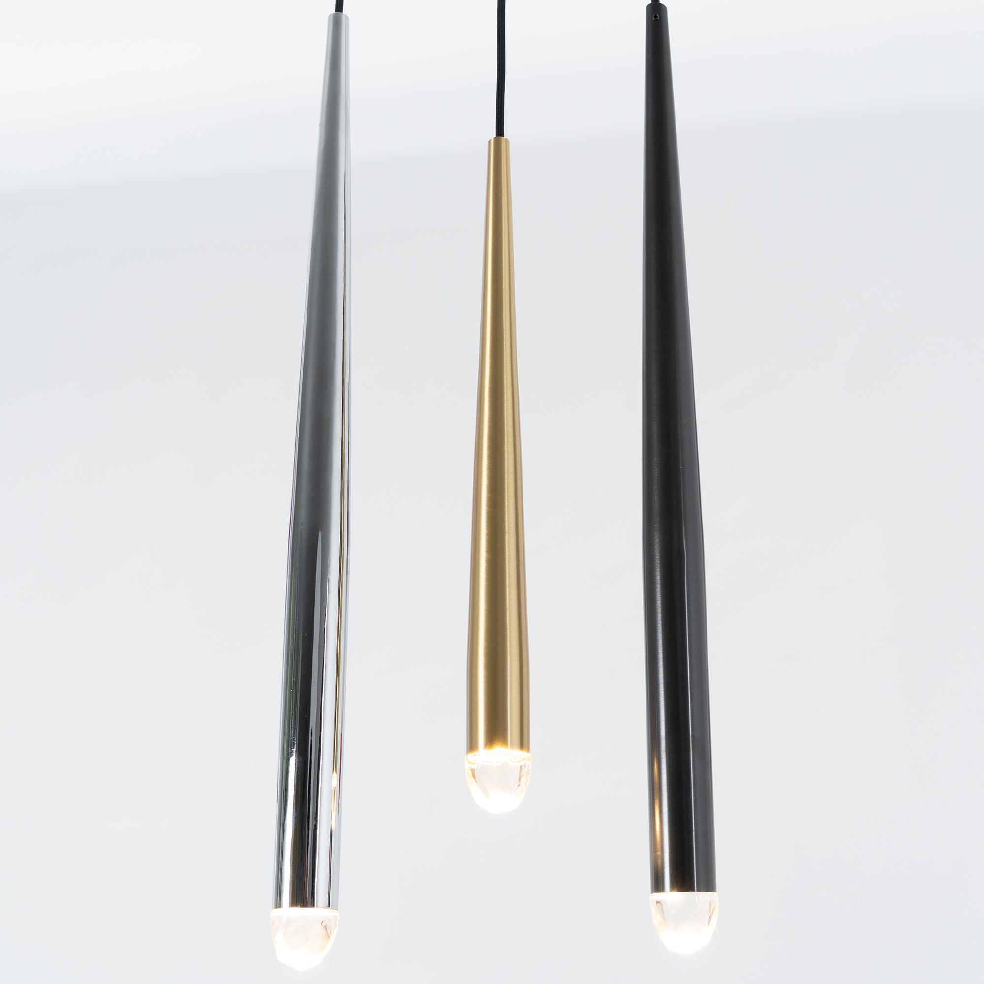 Aurance Lustre avec abat-jours en laiton poli et cristal Minimaliste - Neutralighting