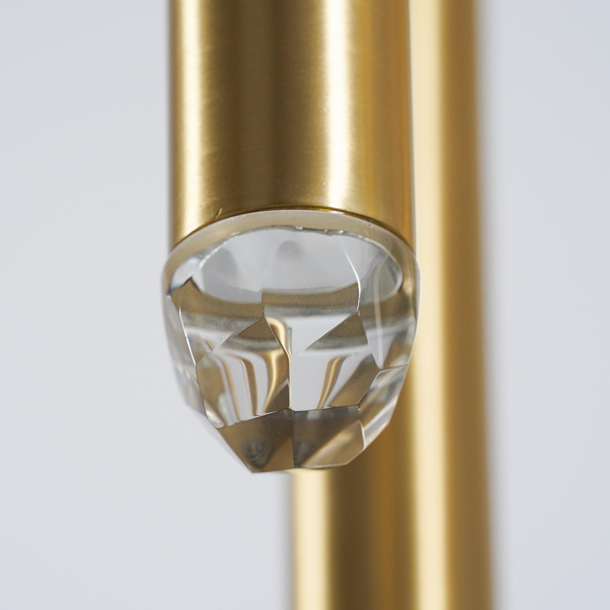 Aurance Lustre avec abat-jours en laiton poli et cristal Minimaliste - Neutralighting